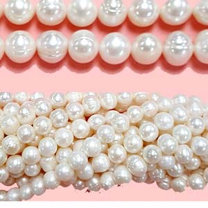 FRESHWATER PEARL POTATO 9-9.5MM WHITE